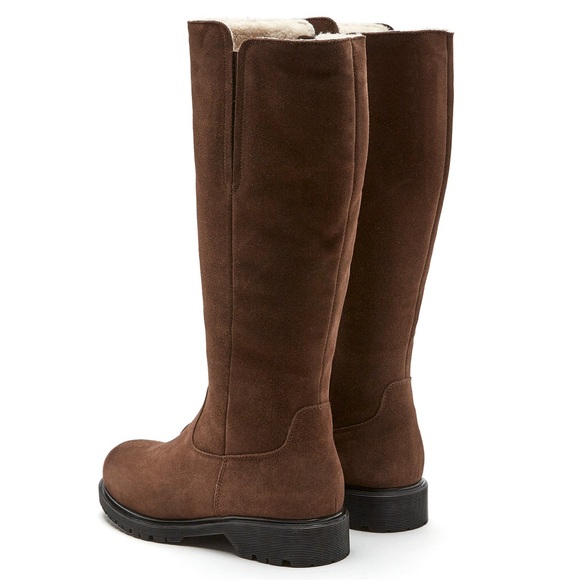 La Canadienne Helene Shearling-Lined Suede Boots in Brown, NWT, Size 11 - Picture 4 of 11